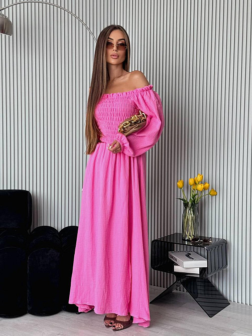 Жіноча романтична максі сукня з натуральної тканини муслін 100% бавовна Одеса - фото 8