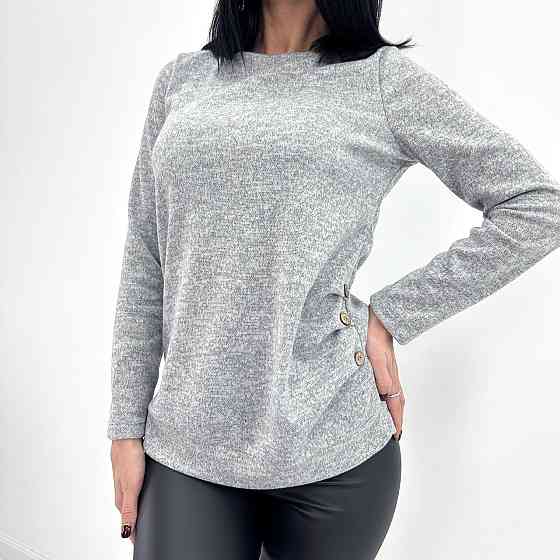 Жіноча кофтинка з гудзиками "Vesta" оптом | Батал Сірий, 50-52 Київ