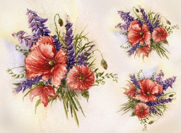 Папір для декупажу "Літні букети" 21*29,7см 45г/м2 69301286, шт Київ - фото 1