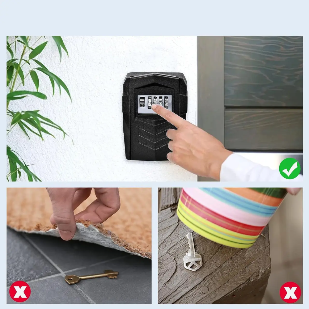 Зовнішній міні сейф Optimus CH-837 із кодовим замком (висота 120мм) Чорний Вінниця - фото 7