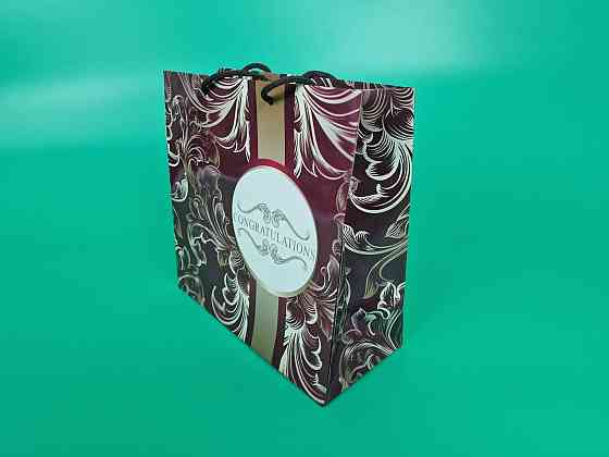 Пакет бумажный подарочный квадратный 23*24*10(артKV-280) (12 шт) Харьков