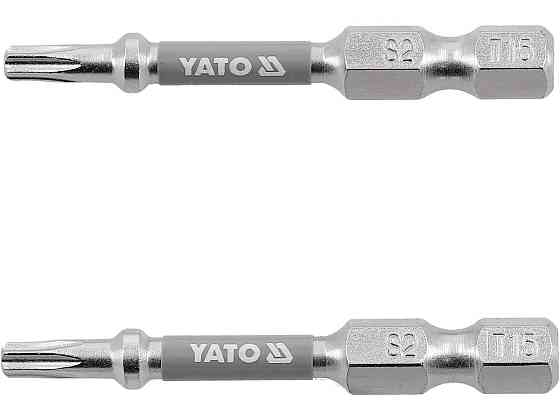 Насадка викруткова YATO TORX T15 х 50 мм. HEX 1/4", покрита нікелем, 2 шт.[10] Одеса