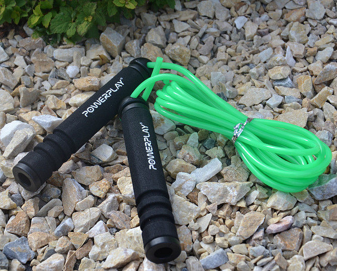 Скакалка PowerPlay 4205 Classic Plus Jump Rope Зелена (2,7m.) Каменское - изображение 5