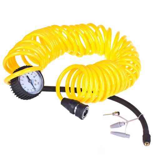 Компрессор Торнадо KA-T12191, 150 psi, 28 Ампер, 90 л, с клеммами, фонарём и шлангом 7,5 м с дефлятором, 2 цилиндра Харьков