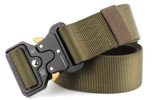 Ремінь тактичний військовий Assault Belt з пряжкою Кобра олива Коломия
