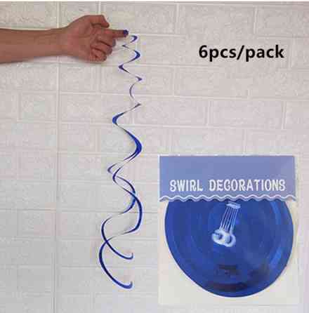 Дождик гирлянда под потолок 6 полосочек 70 см синий Киев