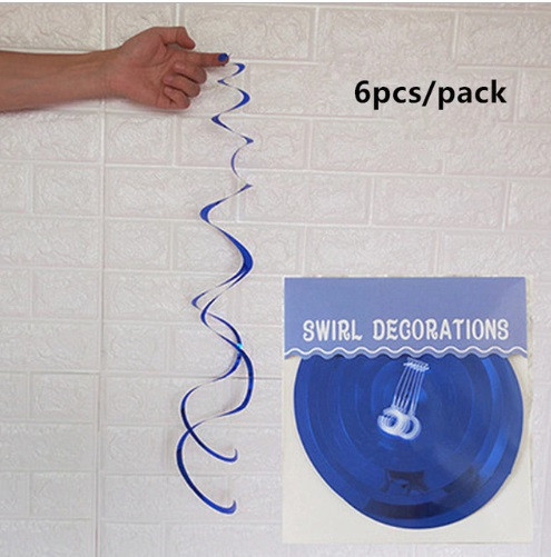 Дождик гирлянда под потолок 6 полосочек 70 см синий Киев - изображение 2