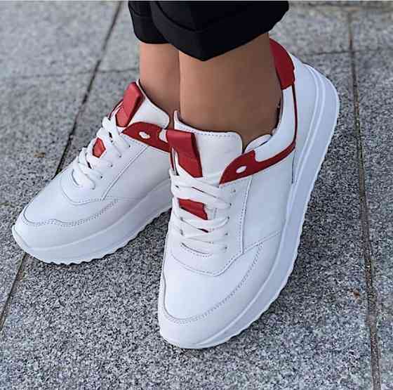 EMELI Кросівки жіночі EMELI 701/8 білий/червоний (весна-осінь, шкіра натуральна) (4128) лише 40 Коломия