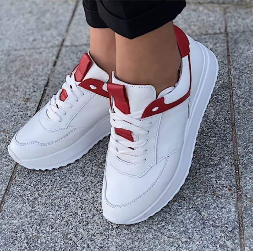 EMELI Кросівки жіночі EMELI 701/8 білий/червоний (весна-осінь, шкіра натуральна) (4128) лише 40 Коломия - фото 4