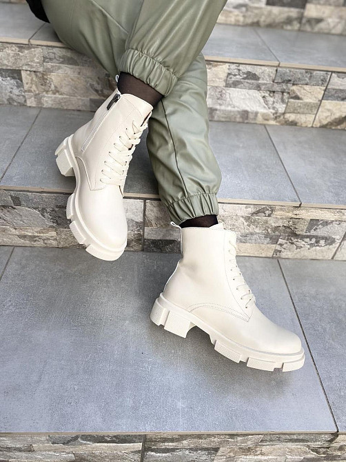 Черевики жіночі GREMMY бежеві натуральна шкіра зима 37р.38р.40р. (4206) Коломия - фото 5