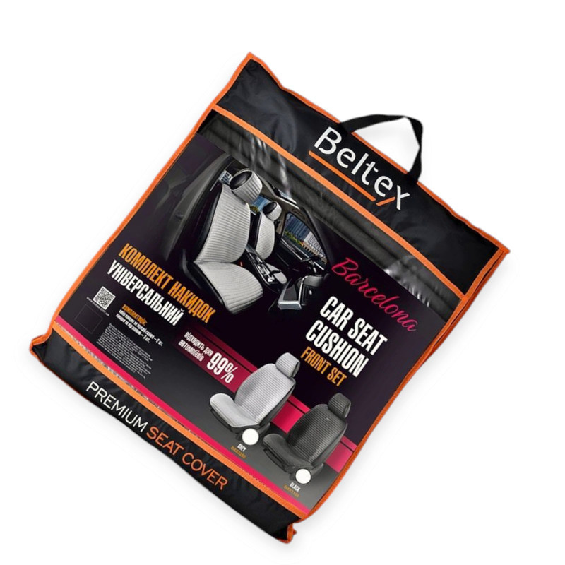 Накидки сидіння barcelona (передні) смуга чорні Мукачево - фото 8