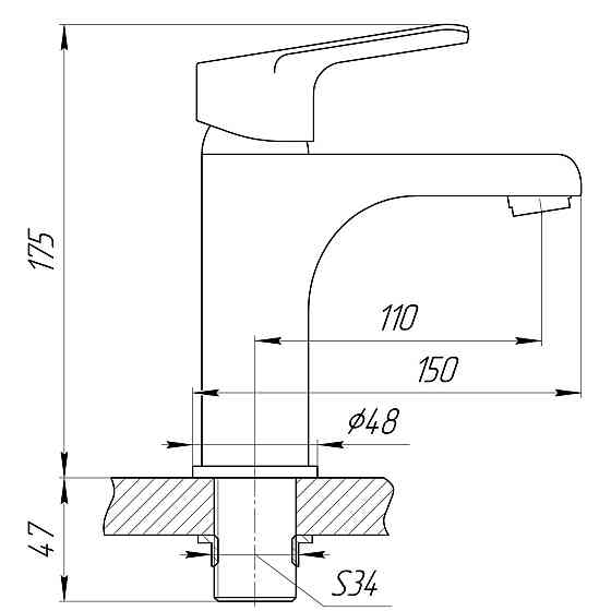 Змішувач для умивальника DOMINO BILBAO DBB-401 (000024618) Київ