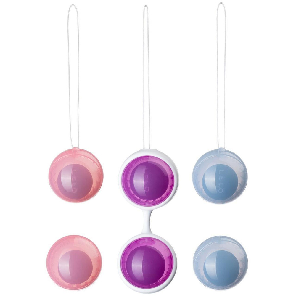 Набір вагінальних кульок LELO Beads Plus, діаметр 3,5 см, змінне навантаження 2х28, 2х37 та 2х60 г Sex Aura Київ - фото 2