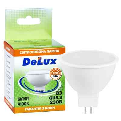 Лампочка Delux JCDR 5Вт 4100K 220В GU5.3 (90023555) Винница