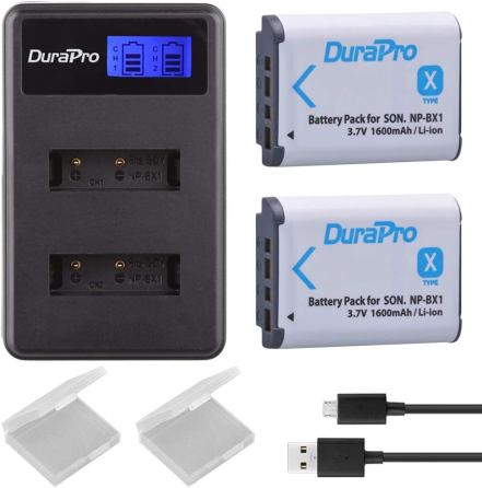 Комплект зарядний пристрій та 2 акумулятори DuraPro NP-BX1 для Sony DSC-RX100 DSC-WX500 IV HX300 WX3 Луцьк