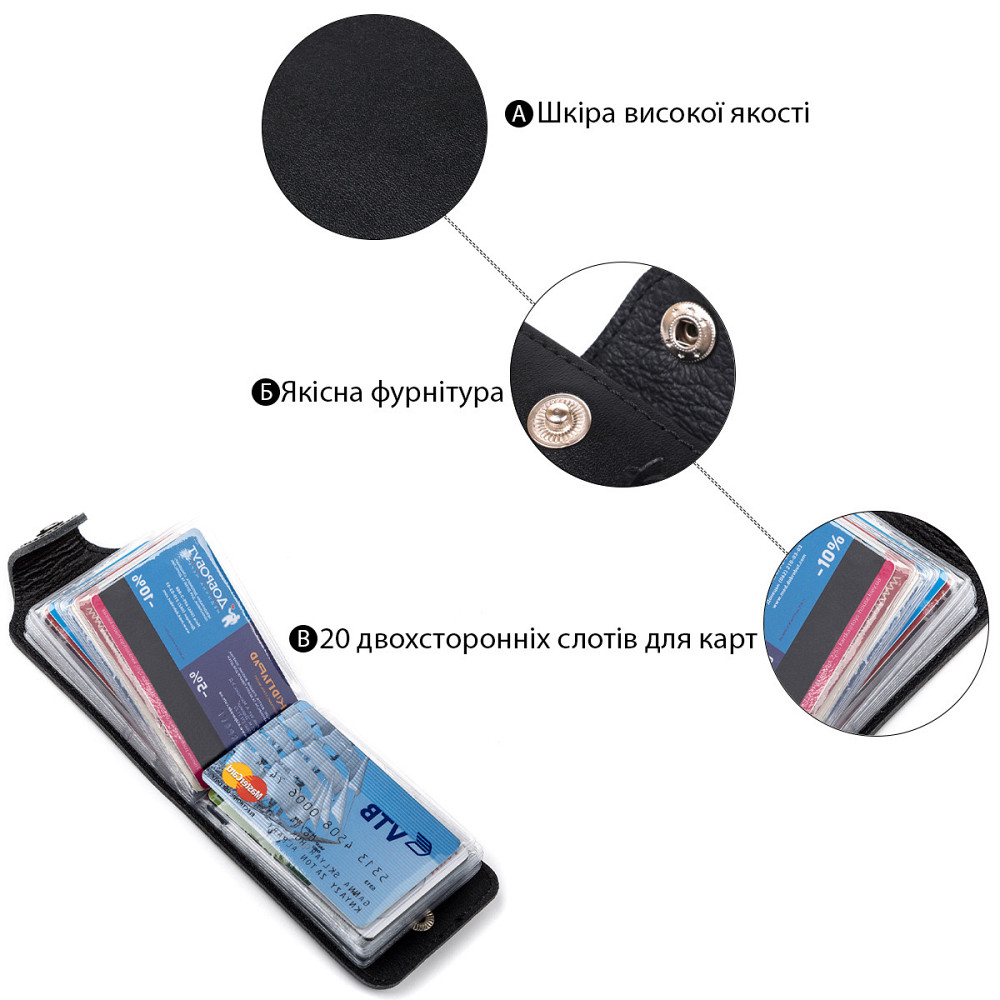 Холдер горизонтальный Shvigel 13915 кожаный Черный Киев - изображение 4