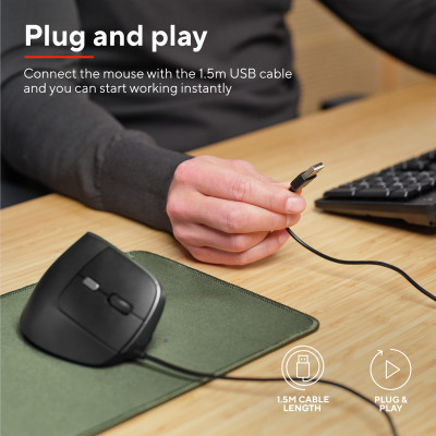 Мишка Trust Bayo II Ergonomic USB Black (25144) Вінниця - фото 5