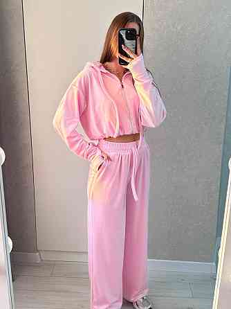 Жіночий повсякденний костюм з якісного велюра двійка Одеса