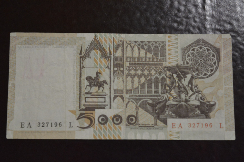 Італія 5000 лір 1979 рік Полтава - фото 1