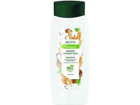 Шампунь 400 мл Natural Пшенично-кокосове молоко ТМ AROMA Київ