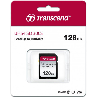 Карта памяти Transcend 128GB SDXC class 10 UHS-I U1 V10 (TS128GSDC300S) Винница - изображение 2