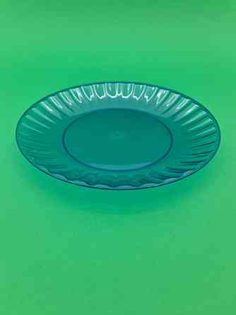 Тарілка 205 мм склоподібна, блакитна, 10 шт/уп Харків