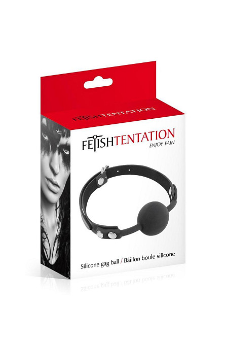 Класичний кляп з силіконовою кулькою Fetish Tentation Silicone Gag Ball Sex Aura Київ - фото 2