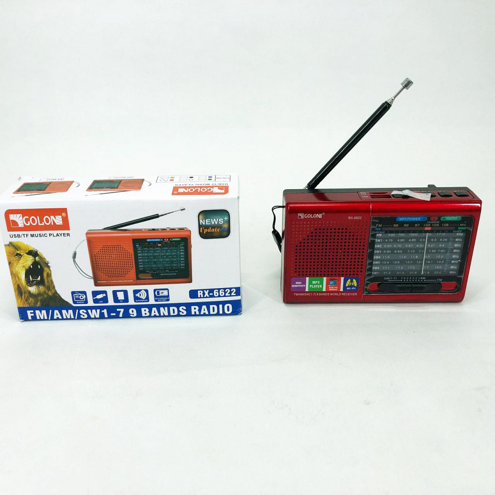 Радіо приймач з вбудованим акумулятор з хорошим прийомом для дачі MP3 USB Golon RX-6622, MT-179 Радіо приймач Київ - фото 1