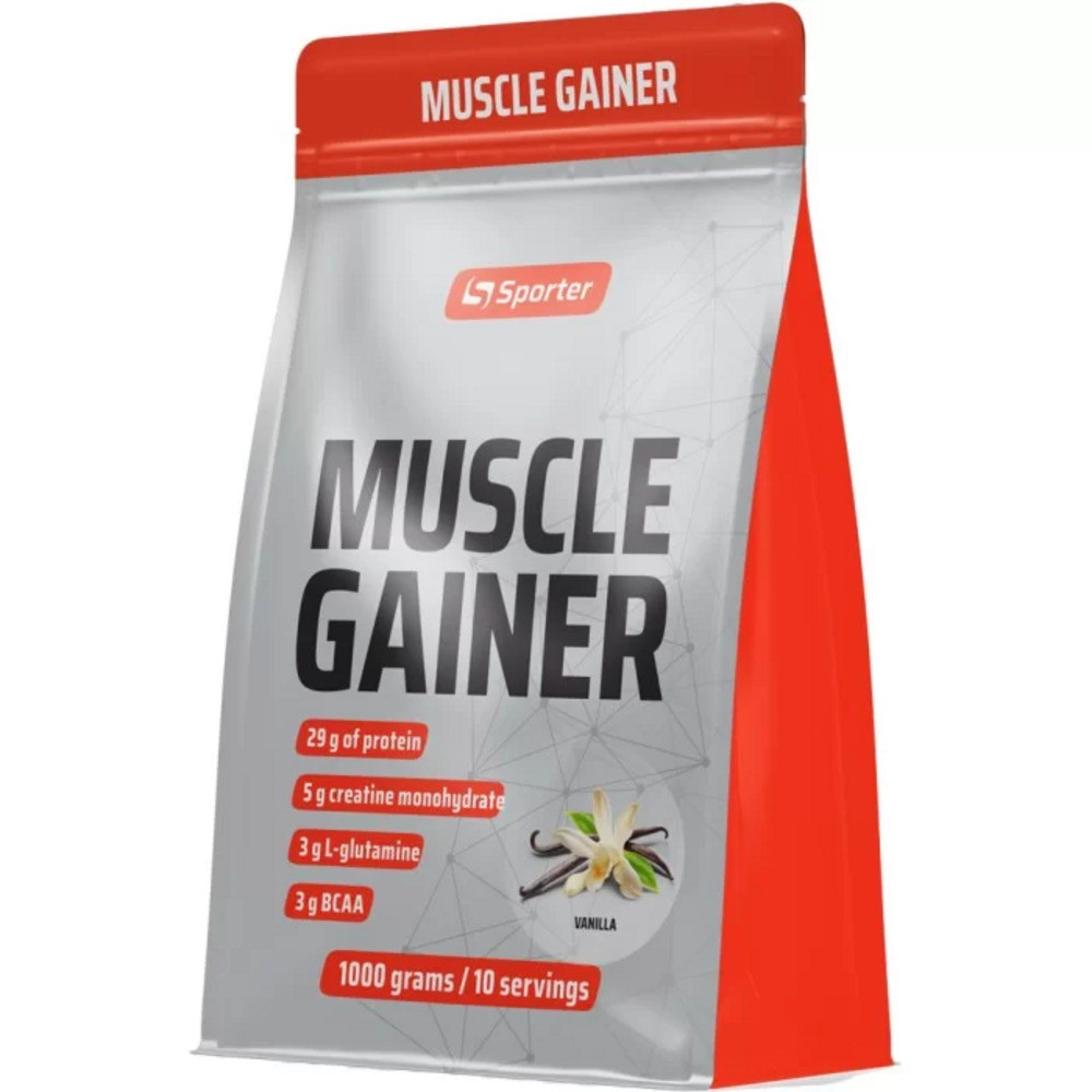 Гейнер Sporter Muscle Gainer 1000 г, ваниль Луцк - изображение 1