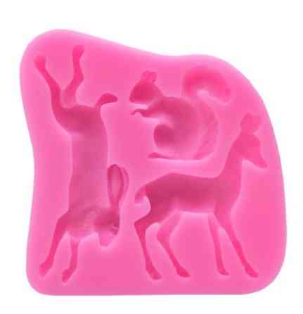 Молд силиконовый Лесные звери 95 на 95 см розовый Киев