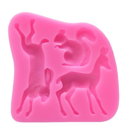 Молд силиконовый Лесные звери 95 на 95 см розовый Киев - изображение 3