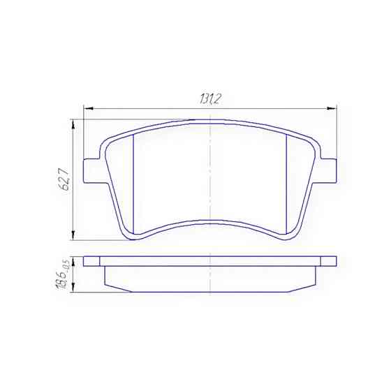 Колодки передние Рено Кенго 08-, Мерседес Бенц Citan (415) тормозные Мукачево