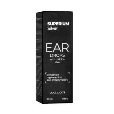 Капли для животных Superium Сильвер ушные с коллоидным серебром для кошек и собак 30 мл (9105) Винница