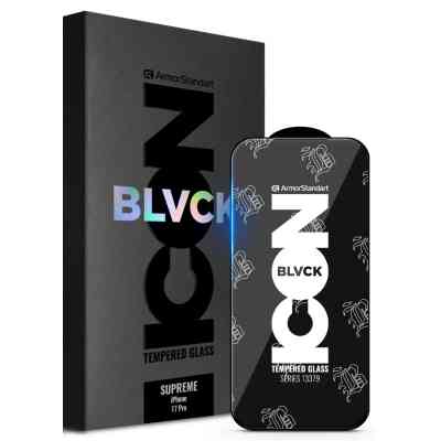 Стекло защитное Armorstandart Supreme Black Icon Apple iPhone 17 Pro (ARM86400) Винница