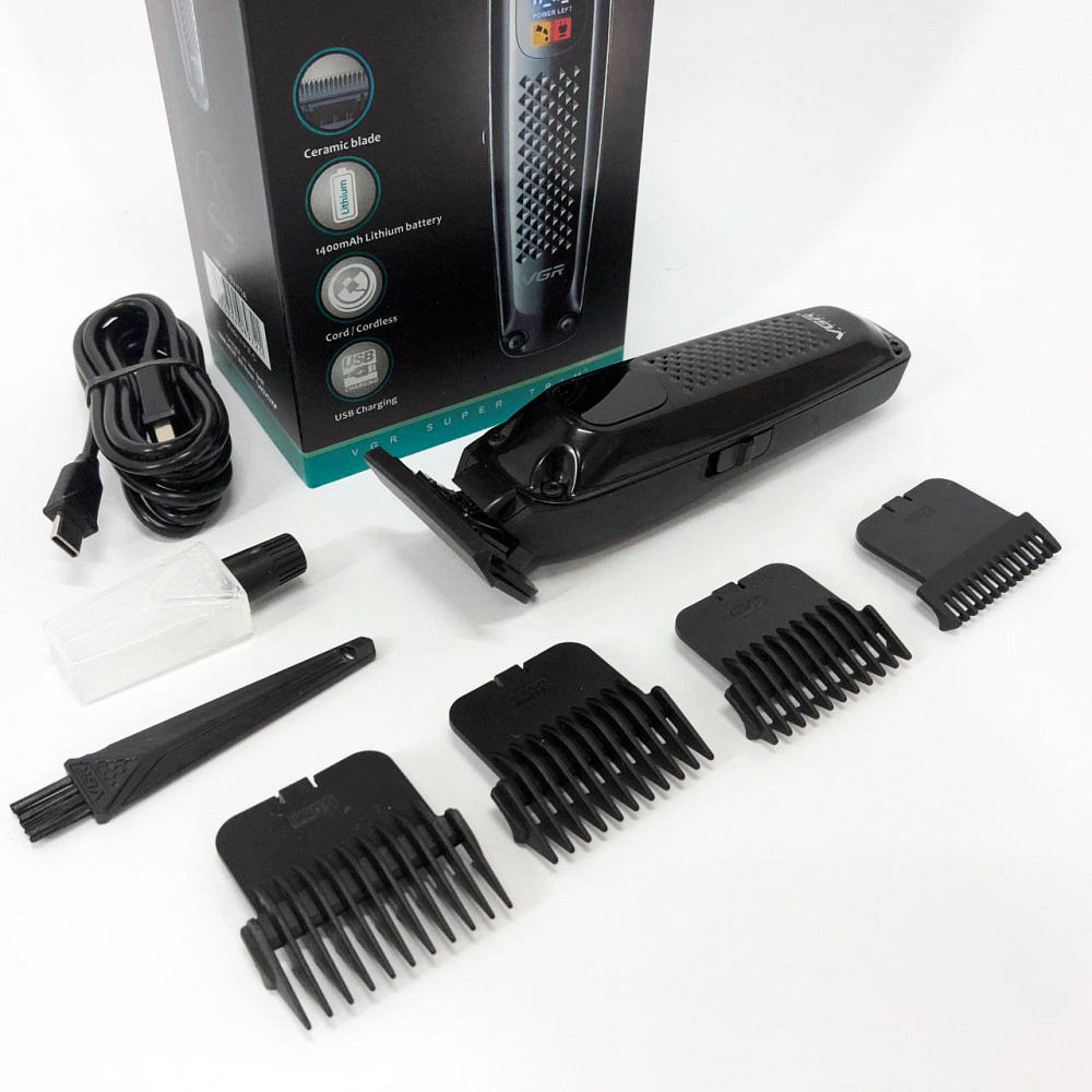 Тример для самостійної стрижки волосся VGR, Універсальний тример для чоловіків скронь OP-80 Київ - фото 18