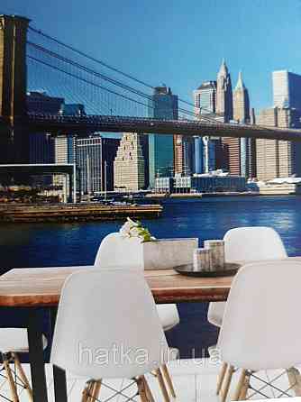 Шпалери вінілові на флізелін розширюють простір вид на місто міст Київ