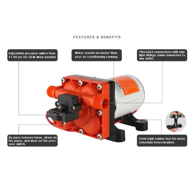 Диафрагмовая помпа Seaflo автоматическая 11,3 л/мин Киев - изображение 2