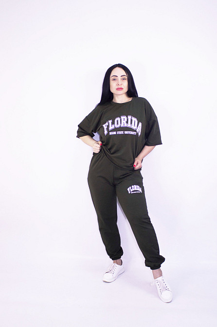 Жіночий літній спортивний костюм Хакі XL-2XL Харків - фото 2