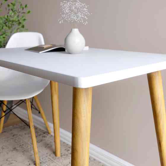 Деревянный раскладной обеденный стол LION Маями-3 Антрацит 90х60/90х120 (LION-041261) ТОП Днепр