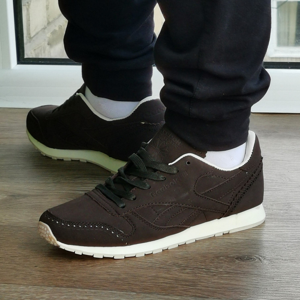 Мужские Кроссовки Reebok Classic Коричневые Рибок Нубук (размеры: 41,42,43,44,45) Днепр - изображение 4