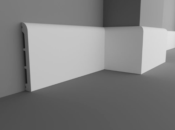 Плинтус Р 112.15 под покраску из полимера высокой плотности  (2000х112х15мм) Днепр - изображение 1