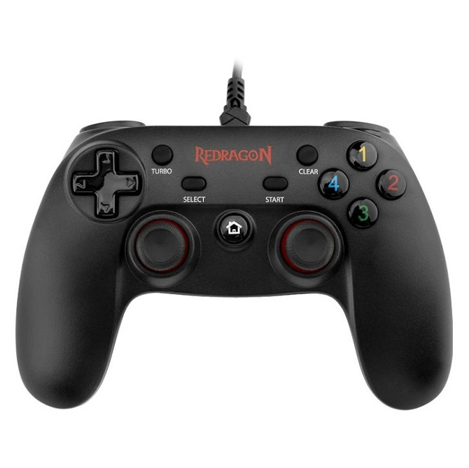 Дротовий геймпад Redragon Saturn G807 USB Xinput-PS3 12 кнопок (Чорний) Вінниця - фото 1