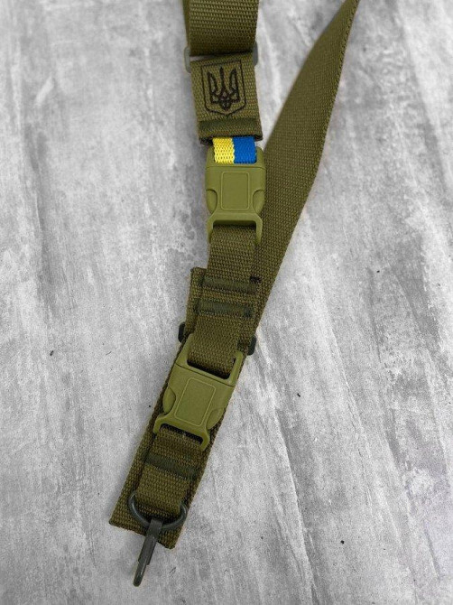 РЕМІН ТРИХТОЧКОВИЙ ДЛЯ АК З ТАКТИЧНИМ КАРАБІНОМ КОЛІР ХАКИ Біла поліця! Одеса - фото 2