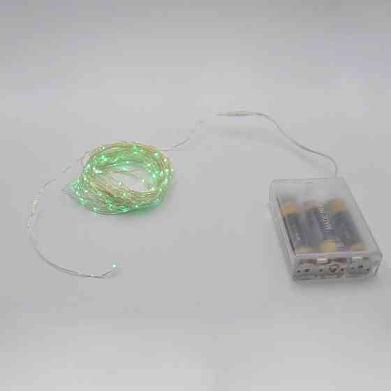 Гирлянда-роса (Copper Wire) 100G-1 Battery внутренняя, пров.:прозрачный, (Зеленый) 7288 Киев