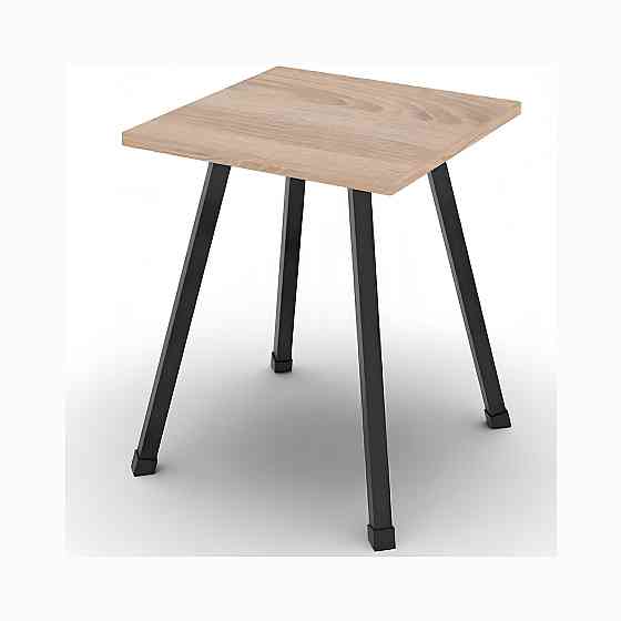 Табурет кухонний Ferrum-decor 430x320x320 Чорний метал ДСП Дуб Сонома 16 мм (FRD-104640) Дніпро