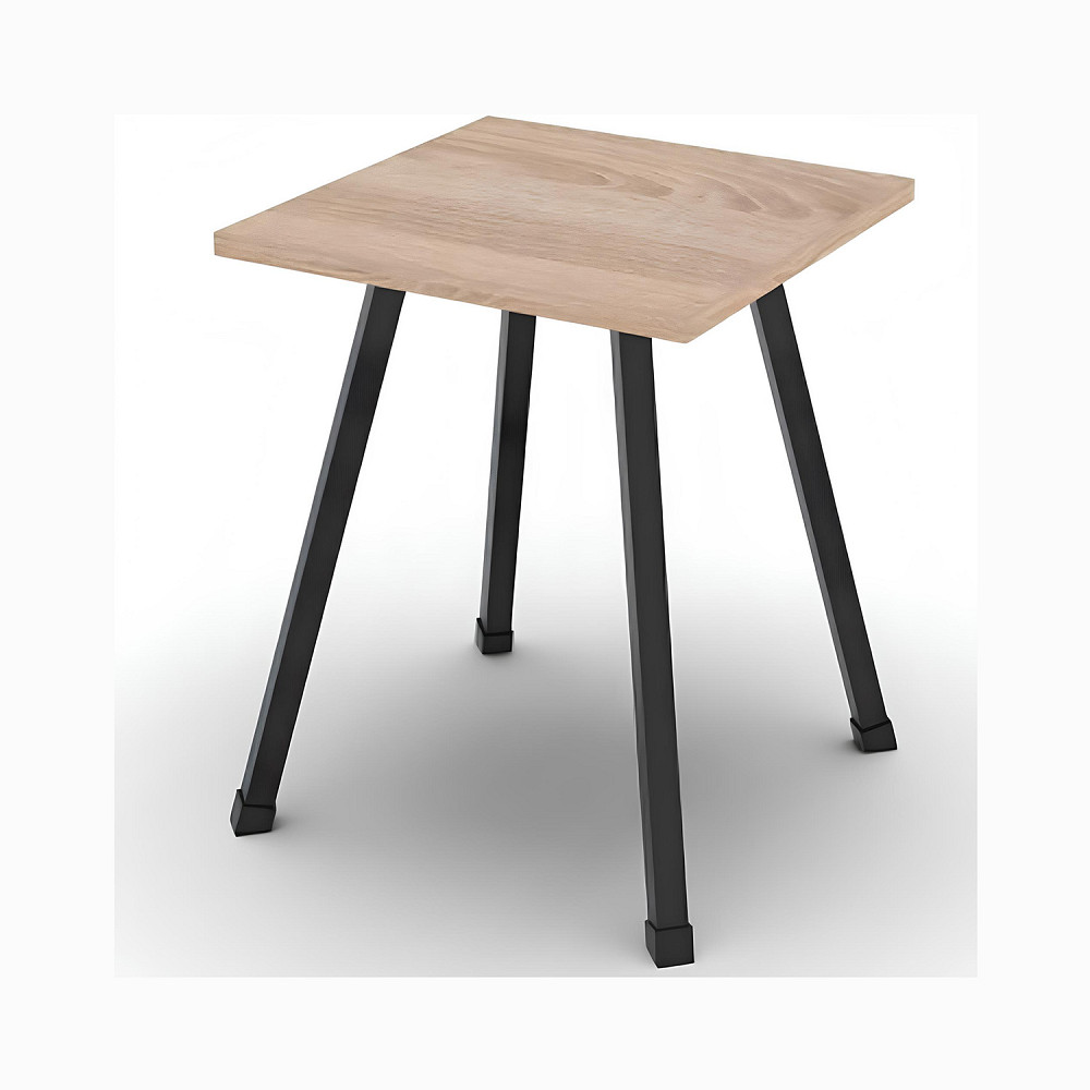 Табурет кухонный Ferrum-decor 430x320x320 Черный металл ДСП Дуб Сонома 16 мм (FRD-104640) Днепр - изображение 1