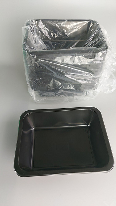 Ланч бокс полипропиленовый черный T-1   227 х 178 х 60 мм (50 шт) Харьков - изображение 2