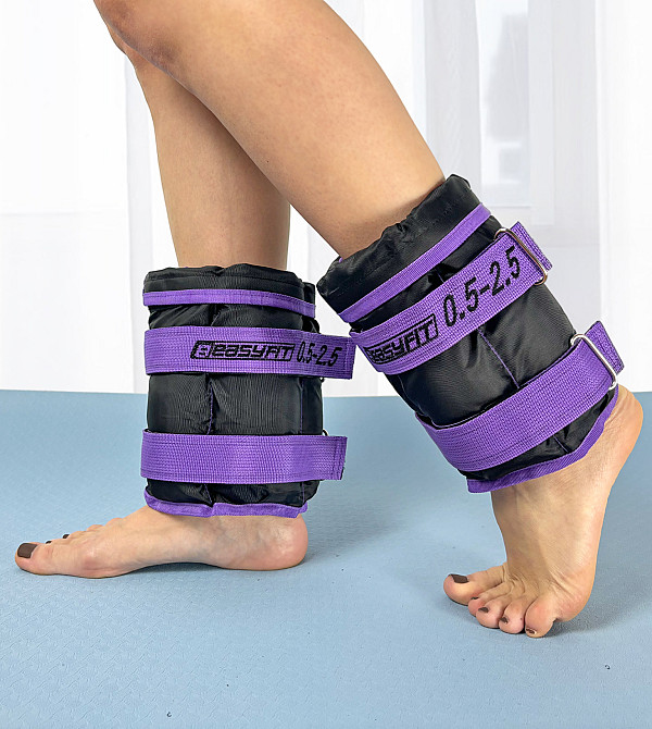 EasyFit Обтяжувачі для ніг та рук EasyFit набірні чорно-фіолетові 0,5-2,5 кг (пара) Коломия - фото 1