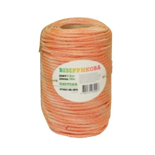 Мотузка плетена d6мм 100м візерункова ЧС Житомир