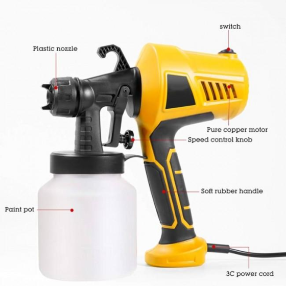 Краскопульт електричний Electric Paint Sprayer від мережі 220В резервуар 1.1л Київ